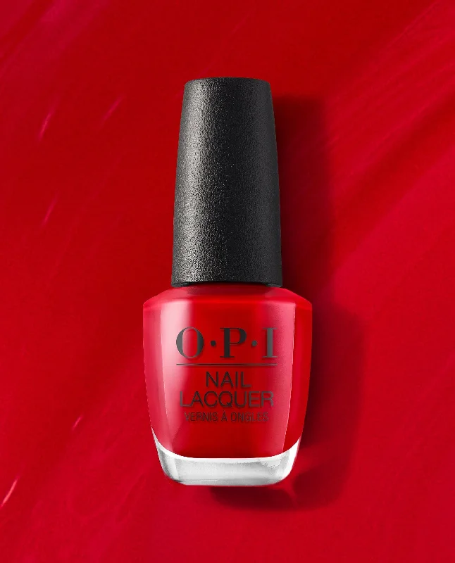 Nail repair top coat-OPI NAIL LACQUER - NLN25 - BIG APPLE RED