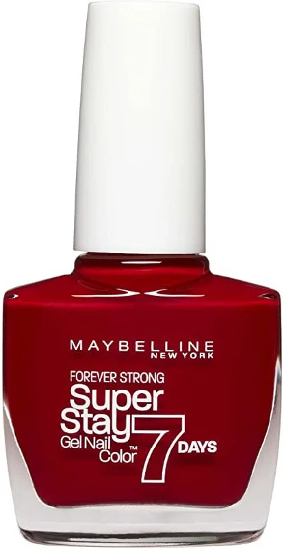 Cordless nail gel dryer-Maybelline Superstay 7 Days Gel Nail Polish 06 Deep Red