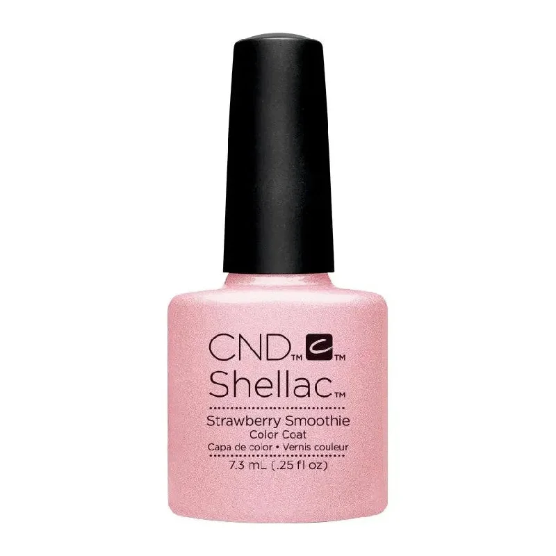 Pastel gel nail polish-CND Shellac Strawberry Smoothie #150