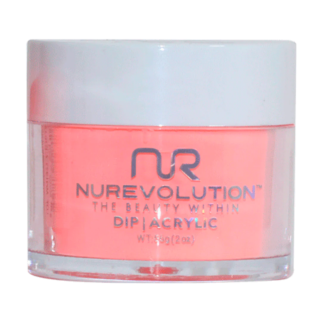 Dual-color nail polish-NuRevolution Trio Dip/Acrylic Powder 074 Flaming Red