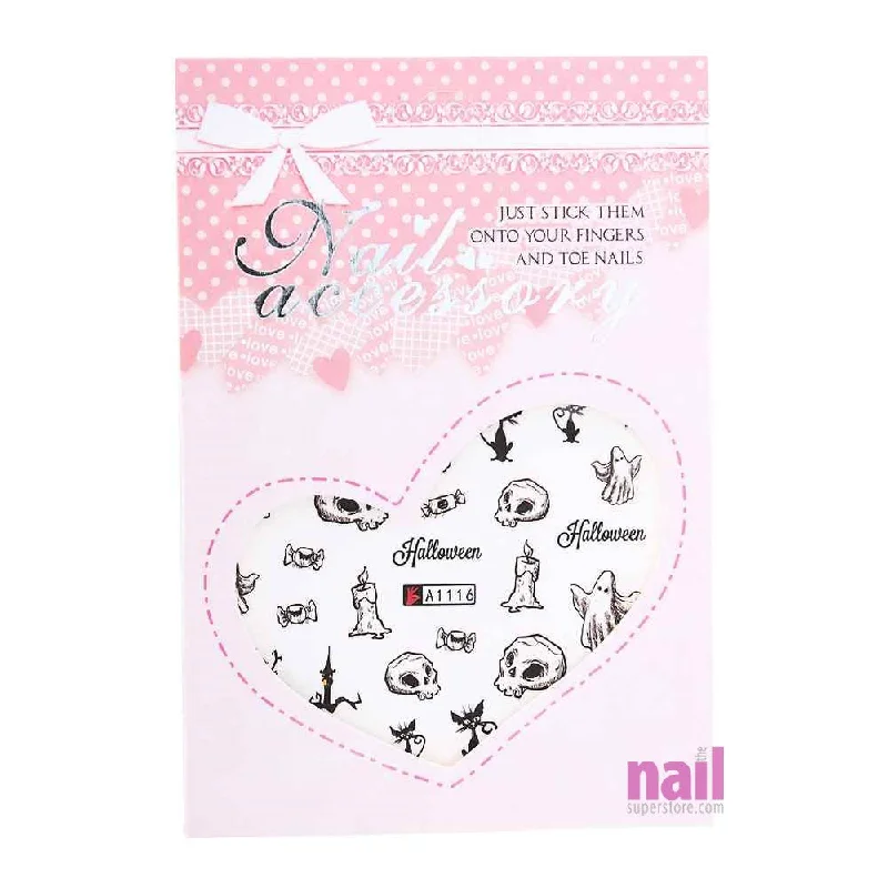 Anti-chip nail varnish-Halloween Nail Art Sticker Decal | Pack #12 - Each