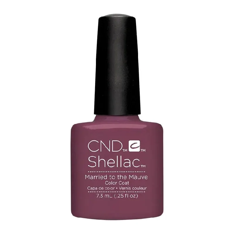 Glittery nail polish topper-CND Shellac Married To Mauve 129