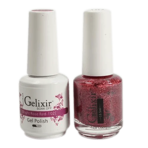 Satin nail gel topcoat-GELIXIR GEL COLOR  - GLX102 - Duo Gel & Polish 0.5oz