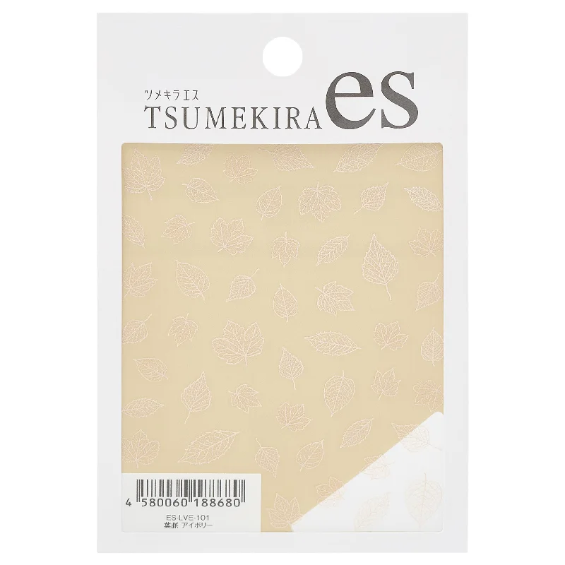 High-pigment nail lacquer-LEAF VEIN IVORY STICKERS | ES-LVE-101