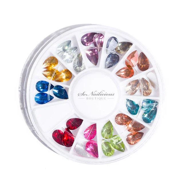 Professional nail gel kits-Tear Drop Nail Gems - ONLY 2 LEFT!