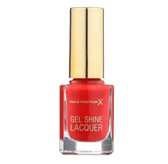 Pastel nail polish colors-Max Factor Gel Shine Lacquer Nail Polish 25 Patent Poppy