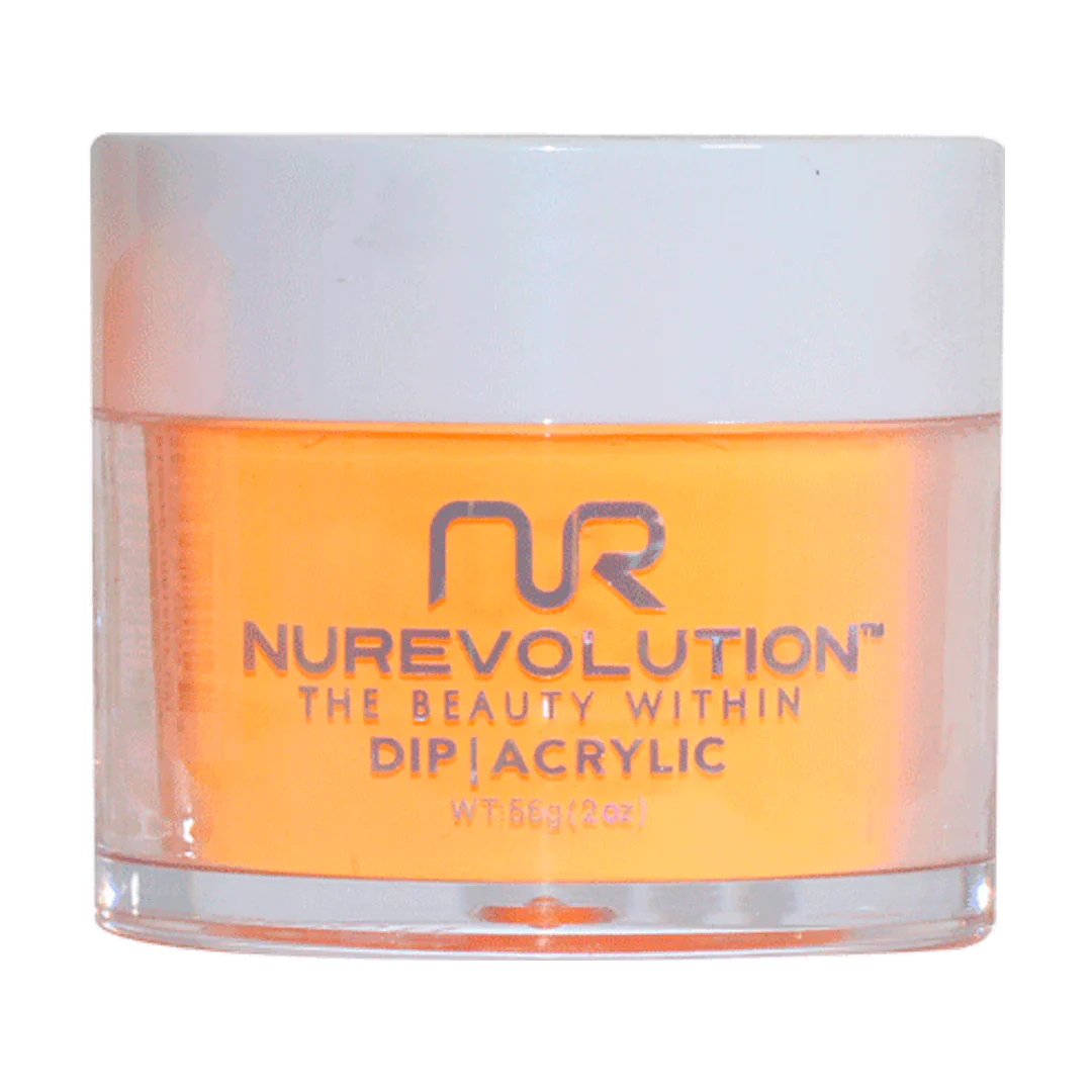 Quick-dry nail topper-NuRevolution Trio Dip/Acrylic Powder 109 Sunkissed Citrus