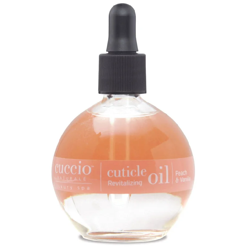 Smooth nail polish topper-Cuccio - Revitalizing Cutcile Oil - Peach & Vanilla 2.5 oz