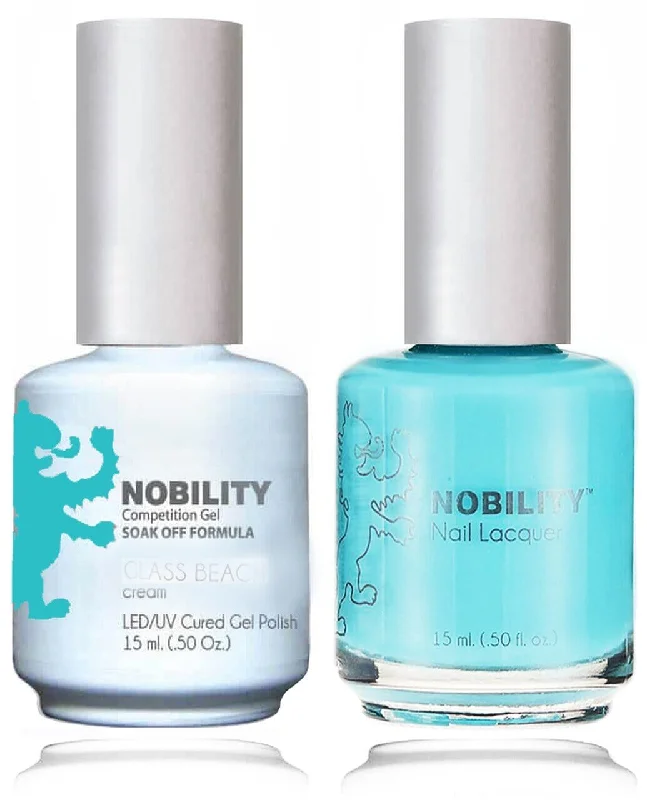 Velvet nail polish finish-NBCS165 - NOBILITY GEL POLISH & NAIL LACQUER - GLASS BEACH 0.5oz