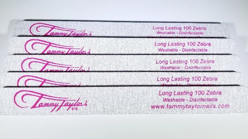 Hypoallergenic nail strengthener-5ct Tammy Taylor - Long lasting Nail File 100 grit - (Washable - Disinfectable)