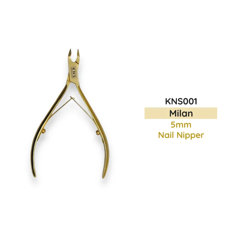 Glitter nail gel overlay-Milan Cuticle Nipper 5mm