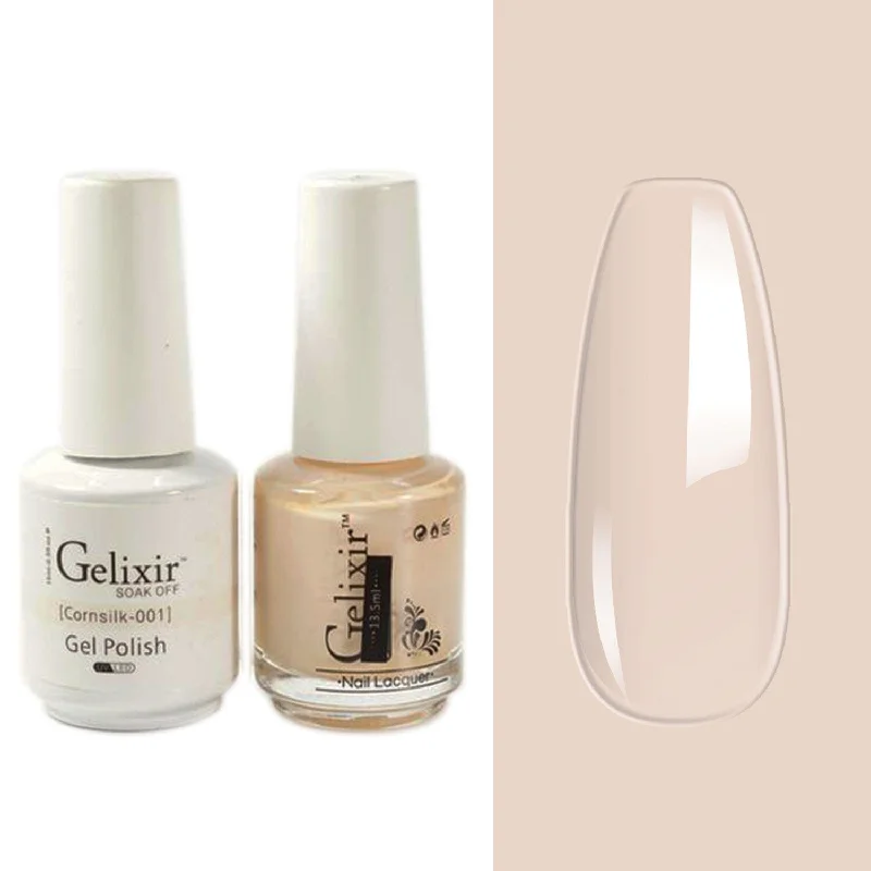 Gel nail polish starter packs-GELIXIR GEL COLOR  - GLX001- Duo Gel & Polish 0.5oz