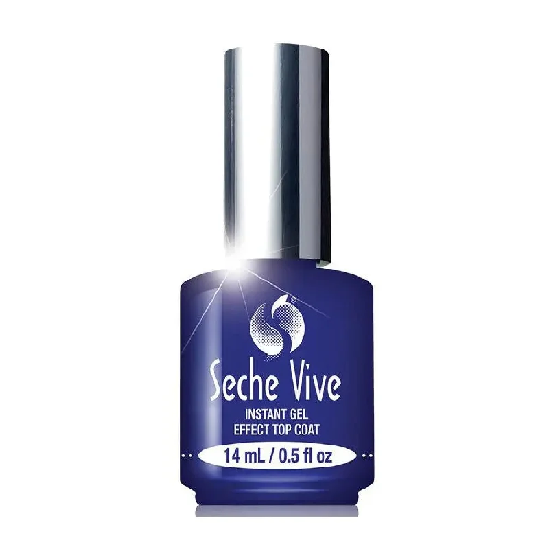 Rechargeable nail curing lamp-Seche Vive Instant Gel Effect Top Coat 0.5 oz.