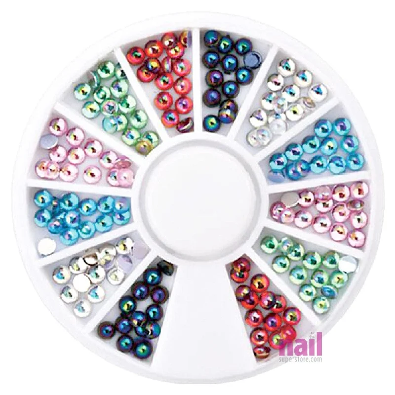 Glitter nail polish sealant-Nail Art Rhinestones | Multi-Color Marbles - Each