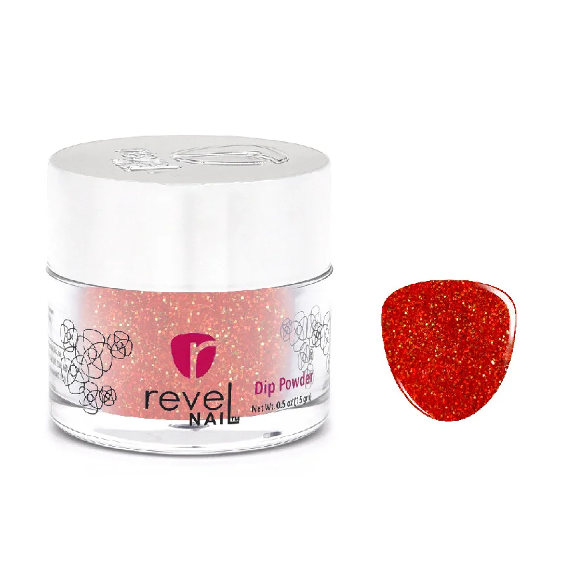 UV-cured gel polish sets-D635 Boo Crew Orange Glitter Dip Powder