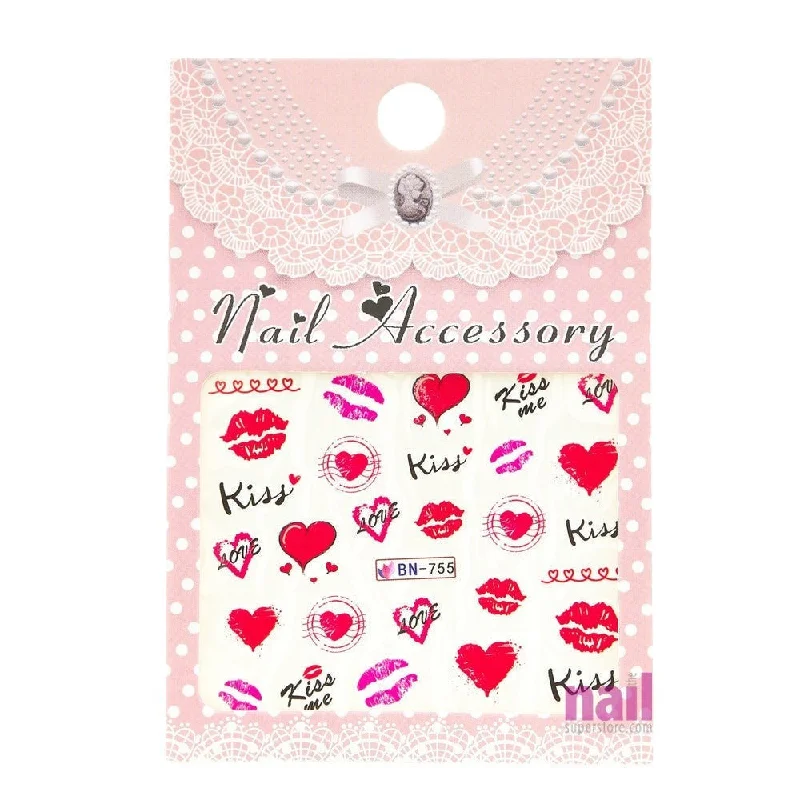 UV-cured nail polish sets-Valentine Nail Art Sticker Decal | Pack #1 - Each