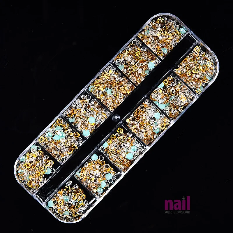 Durable nail polish topper-Mixed Japanese Nail Art Parts | Pack #1 - Pack