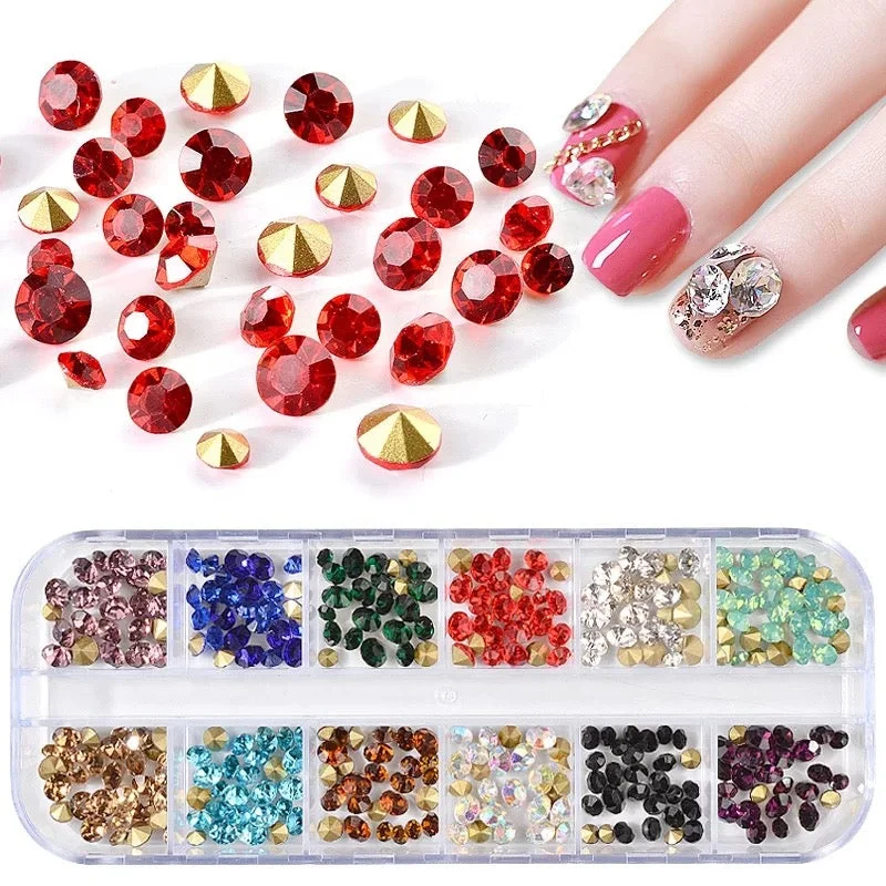 Breathable nail top coat-Diamond Rhinestone Mix Color DRC12