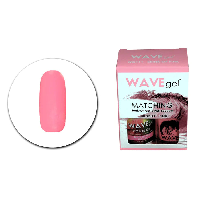 Quick-cure nail top coat-WAVE GEL MATCHING SET #111 - Brink of Pink