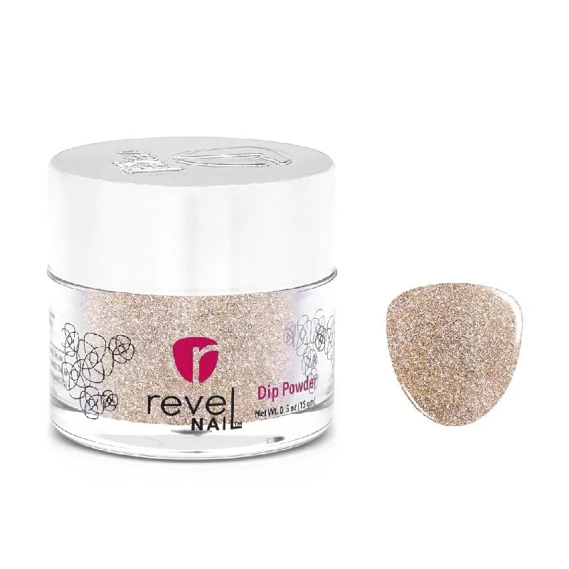 Anti-yellowing nail top coat-D486 Cherish Gold Glitter Dip Powder