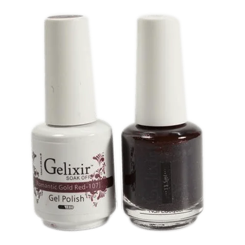 Travel-size nail storage-GELIXIR GEL COLOR  - GLX107 - Duo Gel & Polish 0.5oz