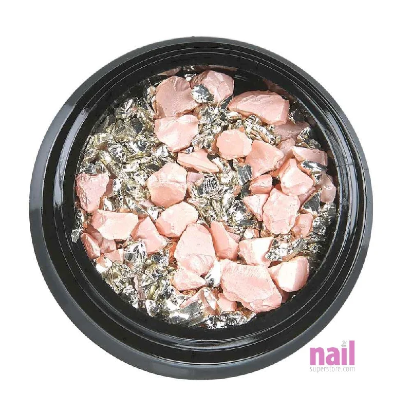 Organic nail polish-Japanese Rhinestone Nail Art Decoration | Mixed Pink & Crystal - Pack