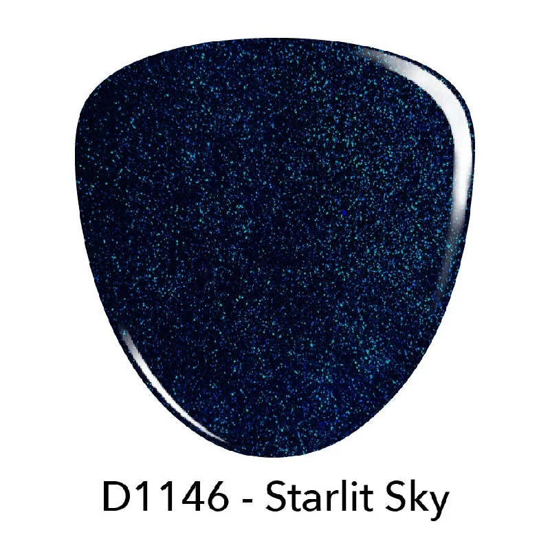 Nail repair top coat-D1146 Starlit Sky Blue Shimmer Dip Powder