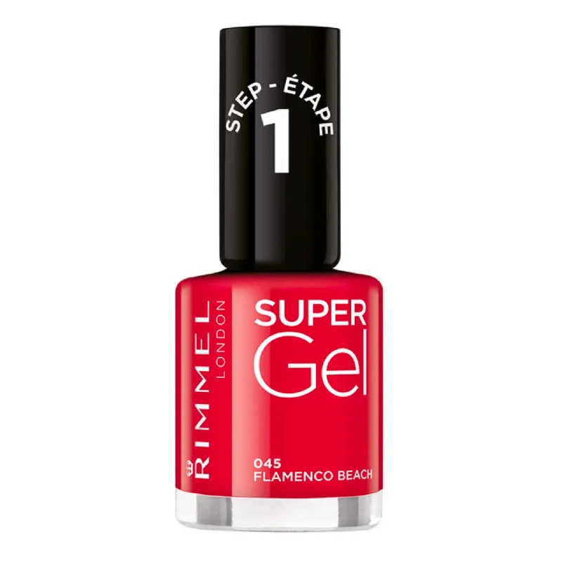 Fast-dry nail polish spray-Rimmel London Super Gel Nail Polish 045 Flamenco Beach