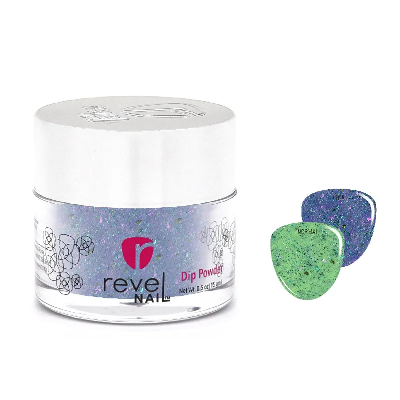 Anti-chip nail sealant-D749 Frank's Bride Purple Green Glitter Dip Powder