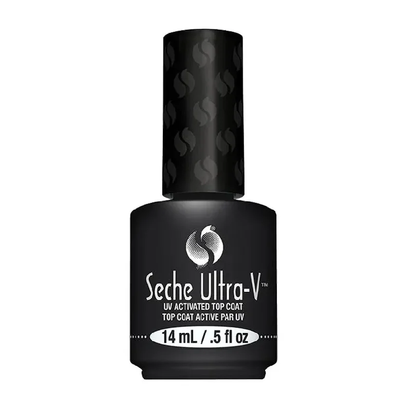 Matte nail polish top coat-Seche Ultra-V UV Activated Top Coat 0.5 oz.