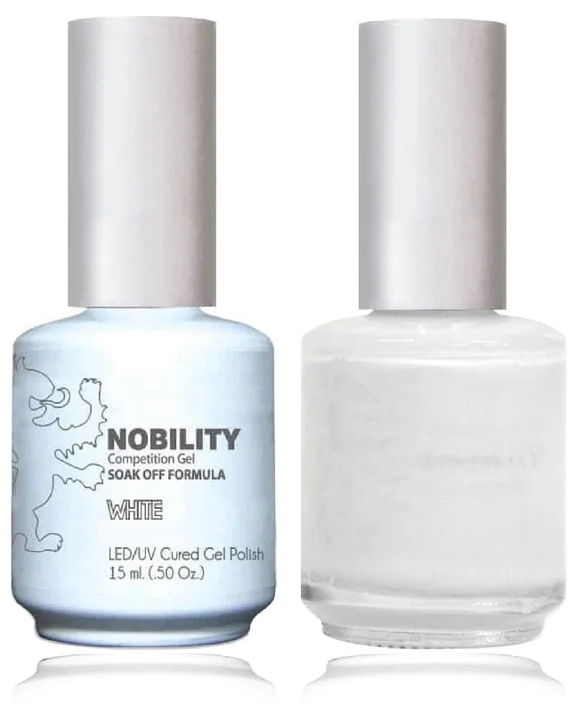 Easy-apply nail polish strips-NBCS001 - NOBILITY GEL POLISH & NAIL LACQUER - WHITE 0.5oz