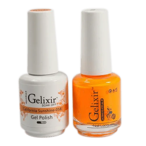 Glitter nail gel topper-GELIXIR GEL COLOR  - GLX058 - Duo Gel & Polish 0.5oz