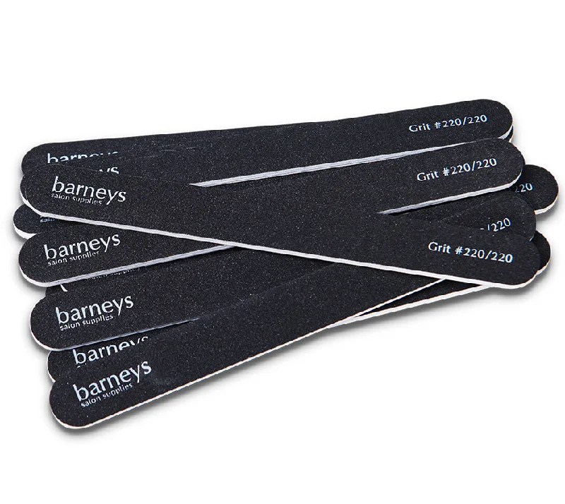 Dual-tone nail gel kits-Barneys Professional Cushioned Nail File #220/220 Grit - 10 Pieces