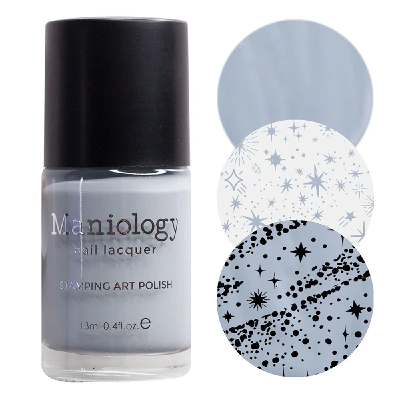 Multi-color nail gel polish-Maniology - Stamping Nail Polish - Asteroid #B504 - Cream Gray