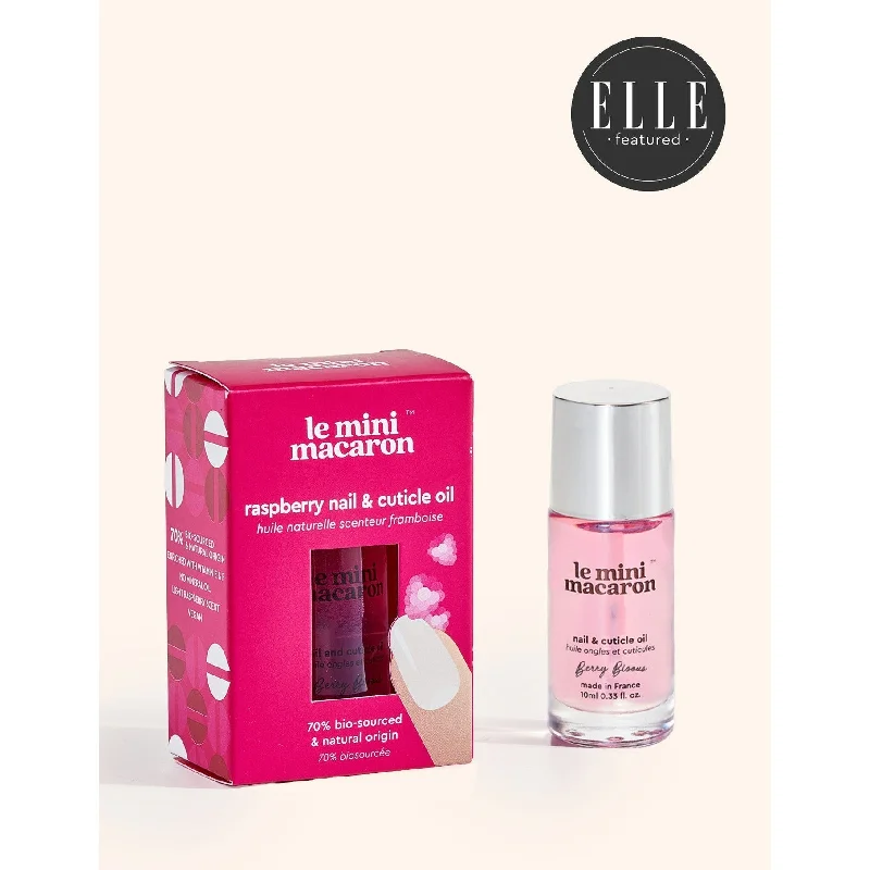 Long-wear nail dip powder-Le Mini Macaron - Berry Bisous Raspberry Nail & Cuticle Oil