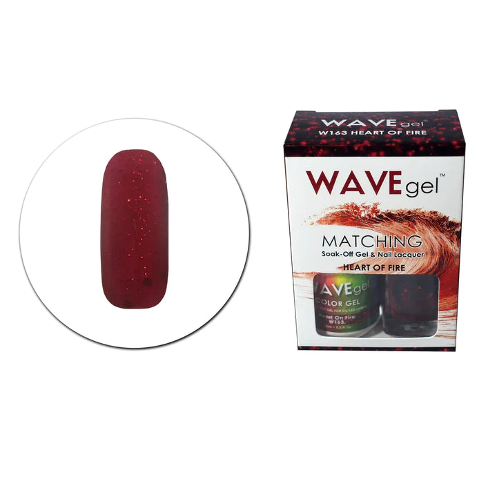 Quick-cure nail gel lamp-WAVE GEL MATCHING SET #163 - Hearts on Fire