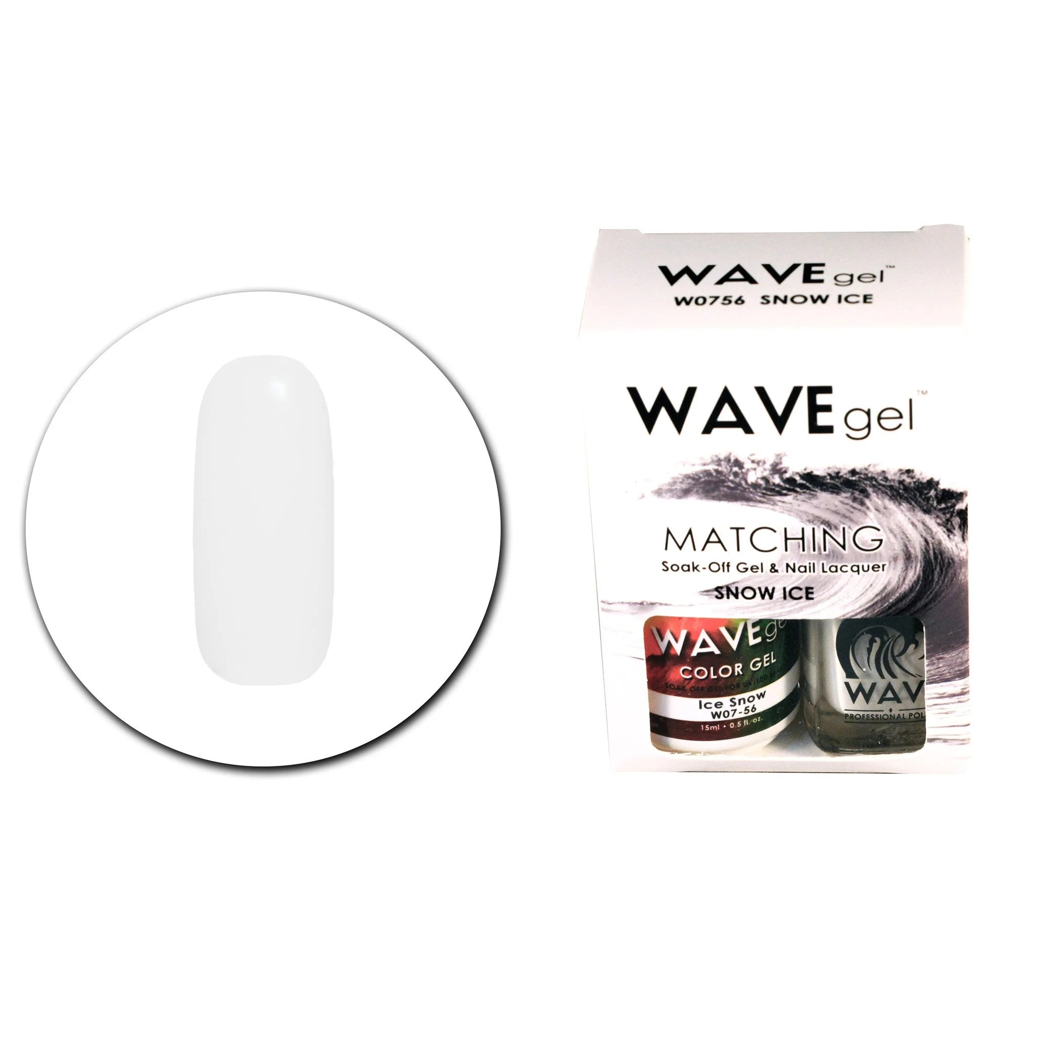 Eco-friendly nail gel polish-WAVE GEL MATCHING SET #056 - Snow Ice