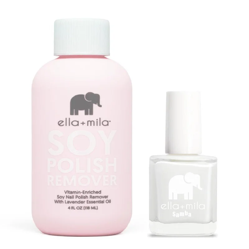 Vibrant nail polish tones-ella+mila - Soy Polish Remover & I Need A Tan - .45oz