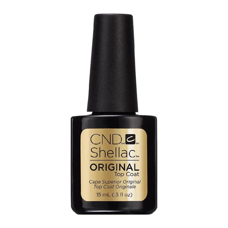 Glitter nail art stickers-CND Shellac Original Top Coat .50 oz.