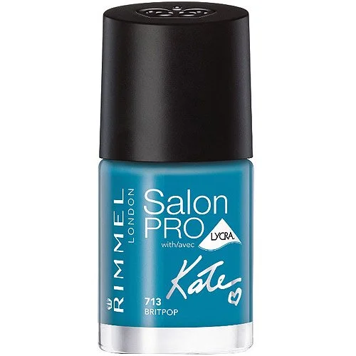 Fast-drying nail polish drops-Rimmel London Salon Pro Lycra By Kate Nail Polish 713 Britpop