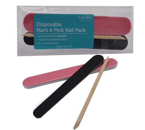 Moisturizing nail oil-Barneys Disposable Mani or Pedi File and Buffer Pack