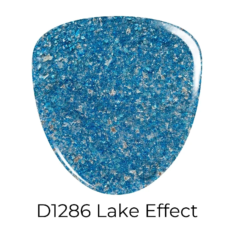 Salon-quality nail gel sets-D1286 Lake Effect Flake Dip Powder