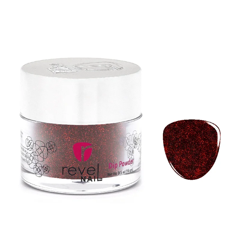 Salon-grade nail acrylic-D748 Bloody Mary Red Glitter Dip Powder