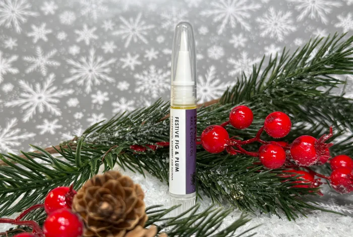 Non-toxic nail polish remover-Mini Nail & Cuticle Oil Pen - Festive Fig & Plum