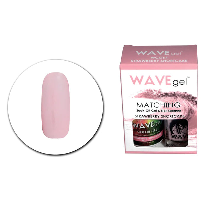 Professional nail gel kits-WAVE GEL MATCHING SET #067 - Strawberry Shortcake