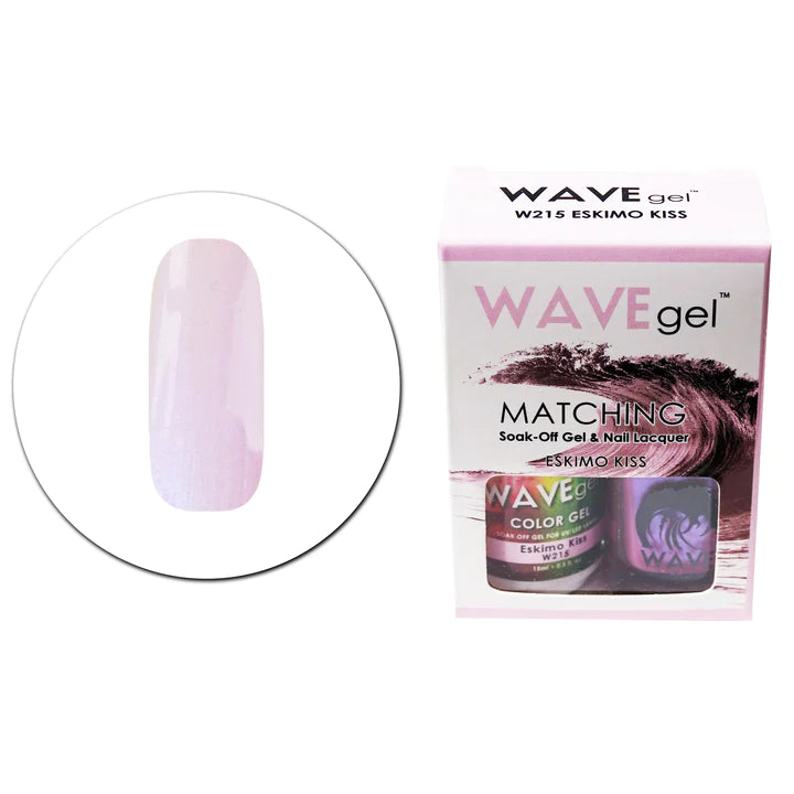 Glittery nail art stickers-WAVE GEL MATCHING SET #215 - Eskimo Kiss