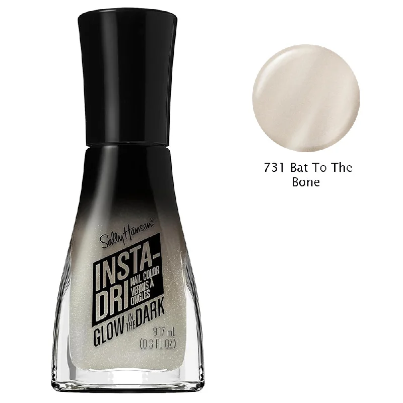 Quick-dry nail top coat-Sally Hansen Insta-Dri Nail Glow In The Dark Nail Polish 731 Bat To The Bone