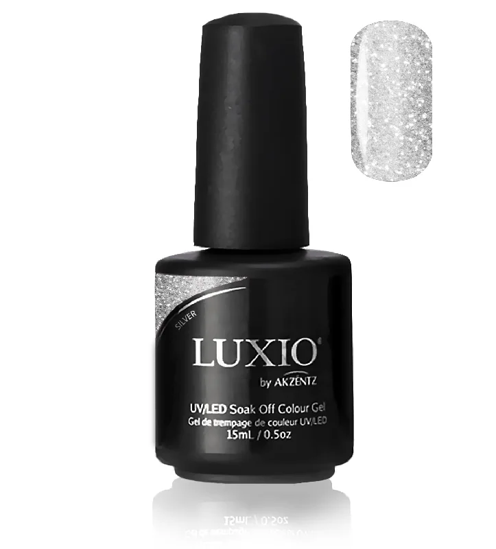 Organic nail polish brands-Luxio Silver (glitter), Gel Polish