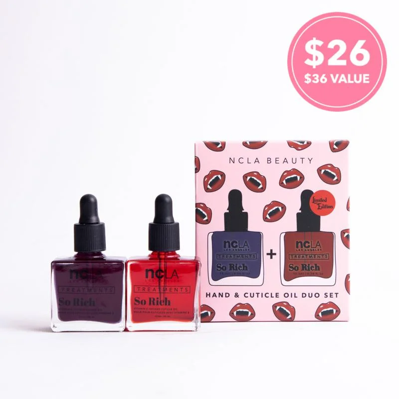 Odorless nail acrylic liquid-NCLA - Cuticle Oil Vampira + Black Velvet Halloween Duo