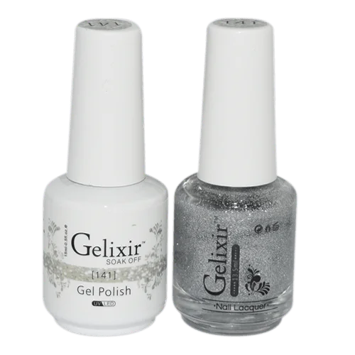 Non-toxic nail wipes-GELIXIR GEL COLOR  - GLX141 - Duo Gel & Polish 0.5oz